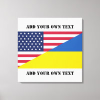 American support toward Ukraine Throw Pillow