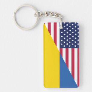 American support towards Ukraine Sherpa Blanket Key Ring