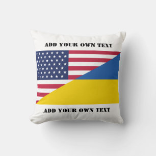 American support towards Ukraine Throw Pillow