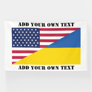 American support towards Ukraine Throw Pillow Banner