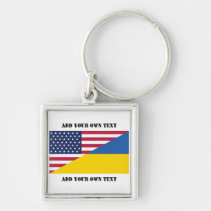 American support towards Ukraine Throw Pillow Key Ring