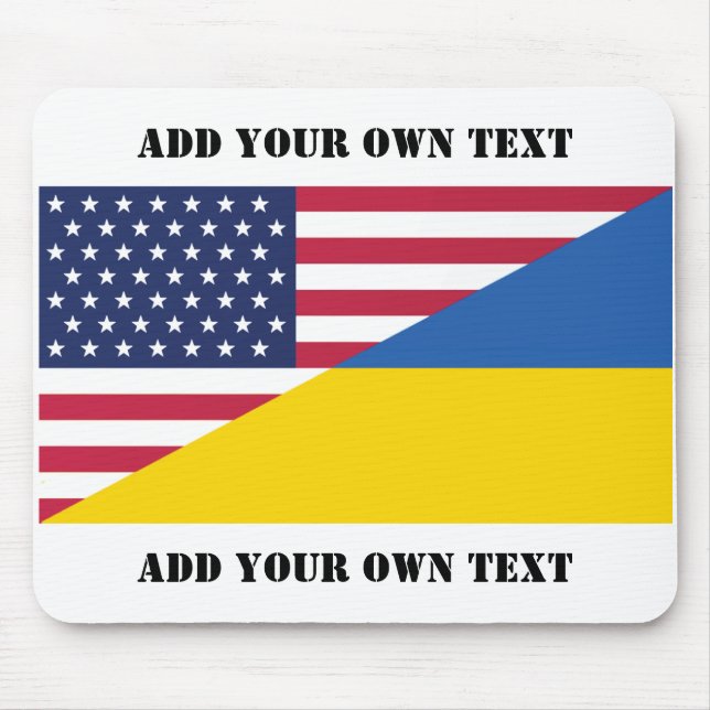 American support towards Ukraine Throw Pillow Mouse Pad (Front)