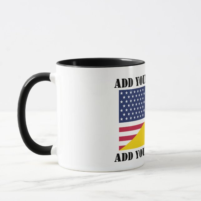 American support towards Ukraine Throw Pillow Mug (Left)