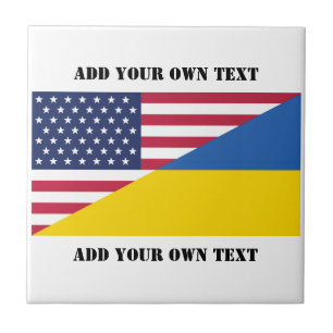 American support towards Ukraine Throw Pillow Tile