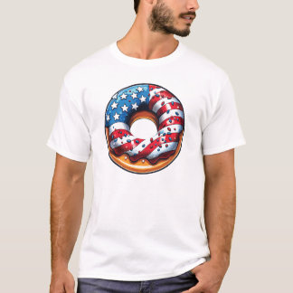 American Sweet Doughnut - USA Food T-Shirt