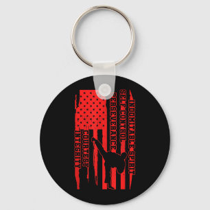 American Taekwondo USA Martial Arts Artist Team Key Ring
