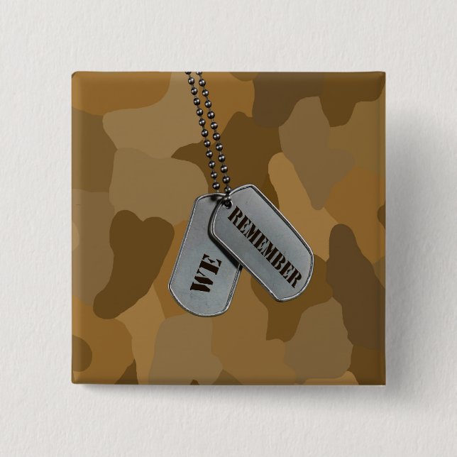American Tags 15 Cm Square Badge (Front)