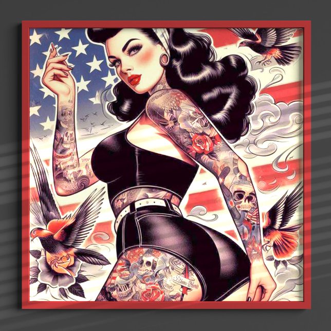 American Tattoo Pin-up Poster (Creator Uploaded)