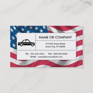 american taxi cab business card
