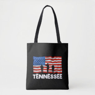 American Tennessee Flag Canvas Tote Bag