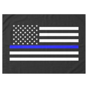 American Thin Blue Line Decor Tablecloth