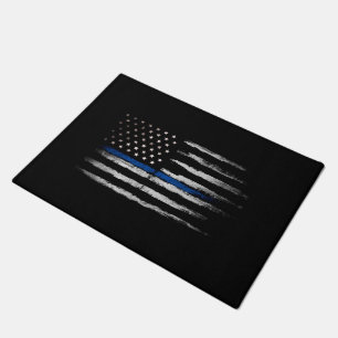 American Thin Blue Line flag Doormat