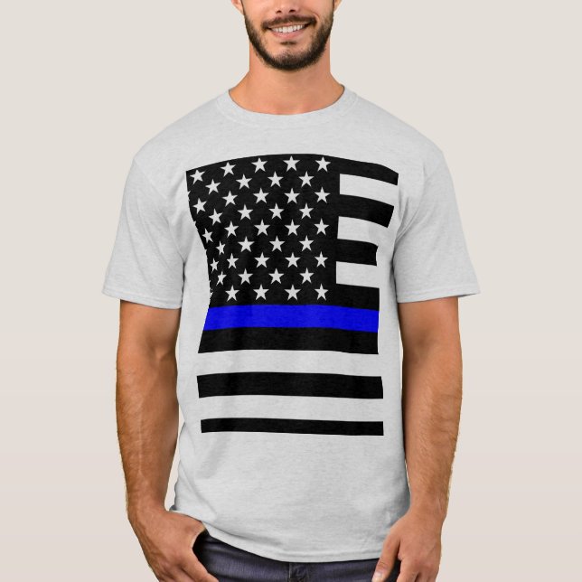 American Thin Blue Line Graphic T-Shirt (Front)