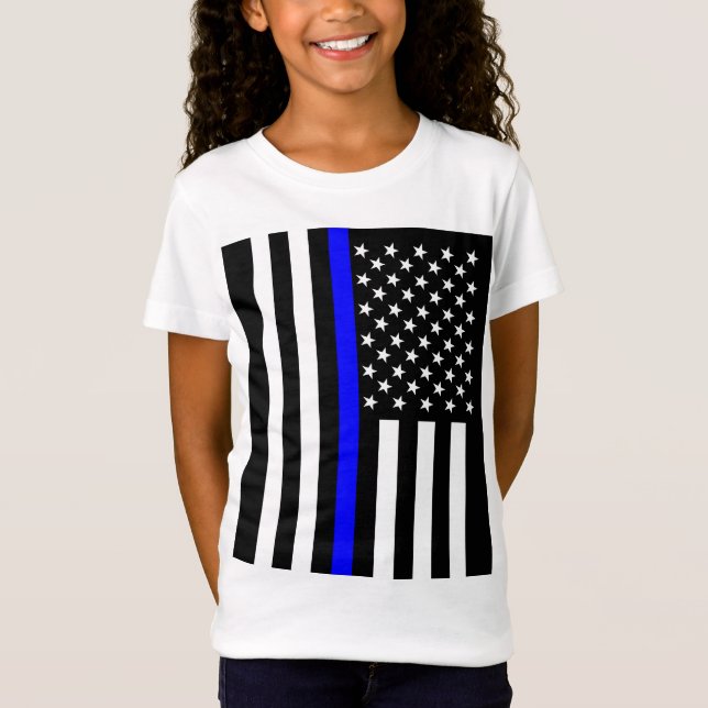 American Thin Blue Line Graphic T-Shirt (Front)