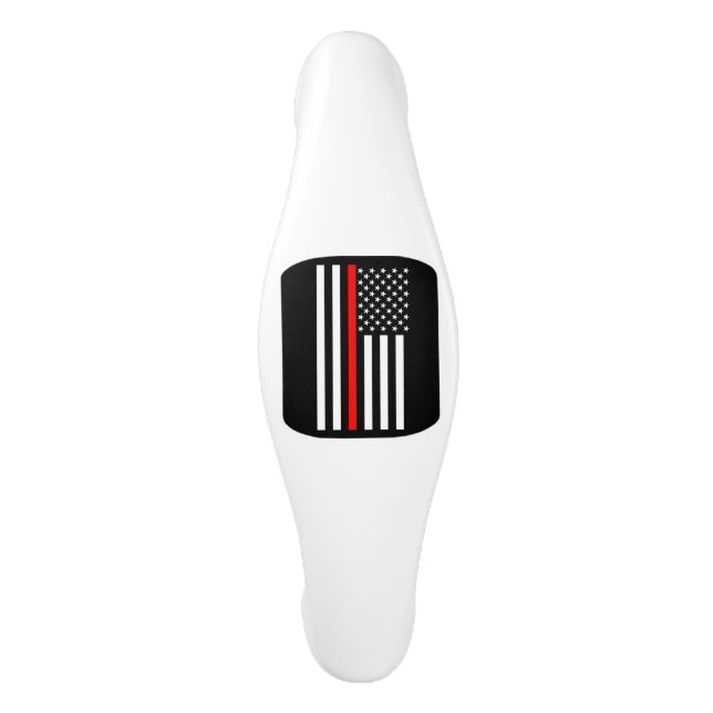 American Thin Red Line Decor Ceramic Cabinet Pull (Front)