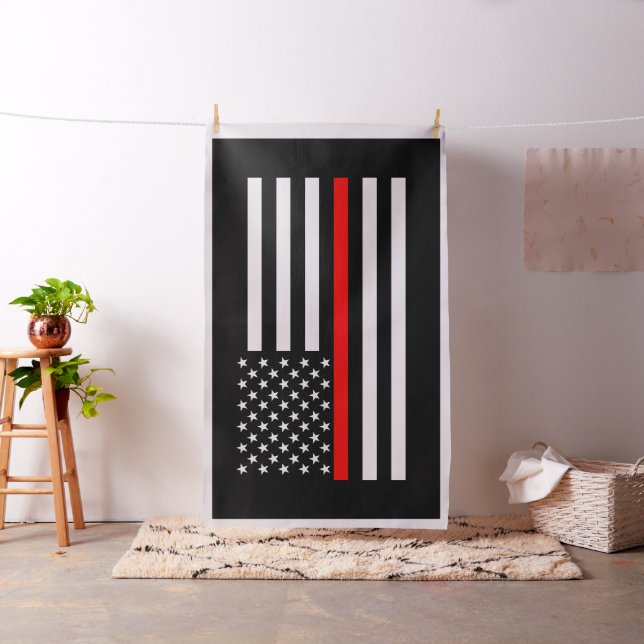 American Thin Red Line Graphic Decor Fabric (In Situ)