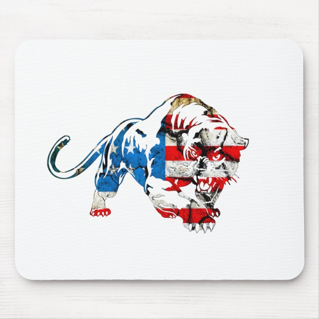 American Tiger Mouse Pad (Front)