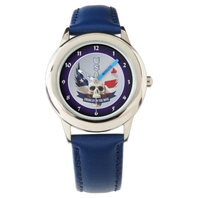 American to the Bone Skull Watch (Front)