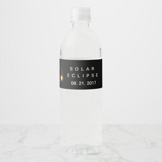 American Total Solar Eclipse   2017 Water Bottle Label (Front)
