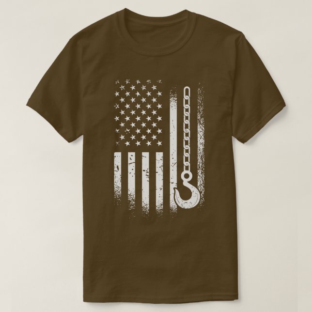 American Tow Truck Operator  T-Shirt (Design Front)
