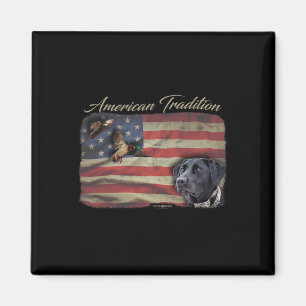 American Tradition Waterfowl Duck Hunting Dog Blac Magnet