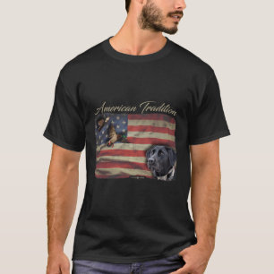 American Tradition Waterfowl Duck Hunting Dog Blac T-Shirt