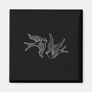 American Traditional Swallow Design Tattoo Magnet
