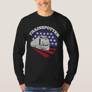 American Trainspotter Train America Trainspotting  T-Shirt