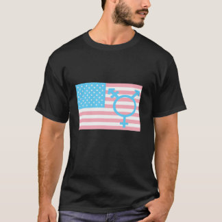 American Trans Gender Sign Pride Transexual Americ T-Shirt