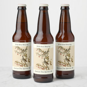 American Tree Sparrow, Audubon's Birds of America Beer Bottle Label