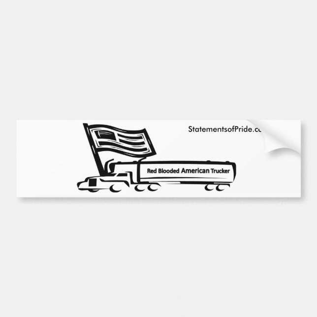 American Trucker Bumper Sticker (Front)