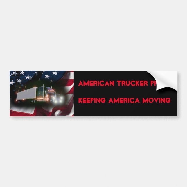 American Trucker Pride Bumper Sticker (Front)