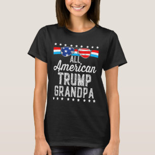 American Trump Grandpa American Flag Sungles Trump T-Shirt