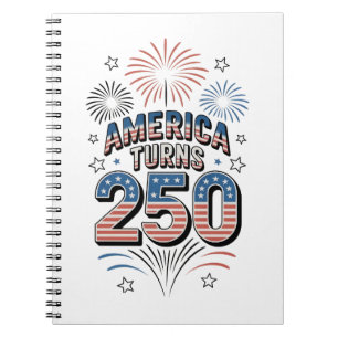 American Turn 250th 4th of July Fireworks Notebook
