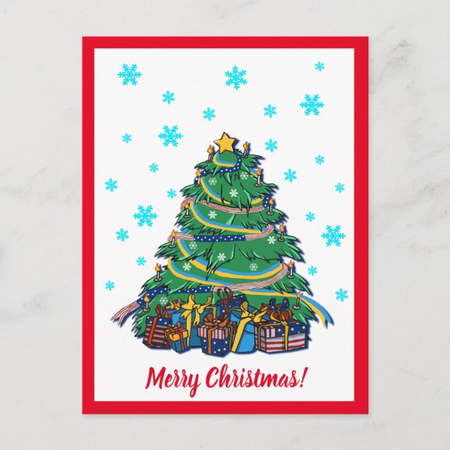 American Ukrainian Christmas Tree  Postcard (Front)