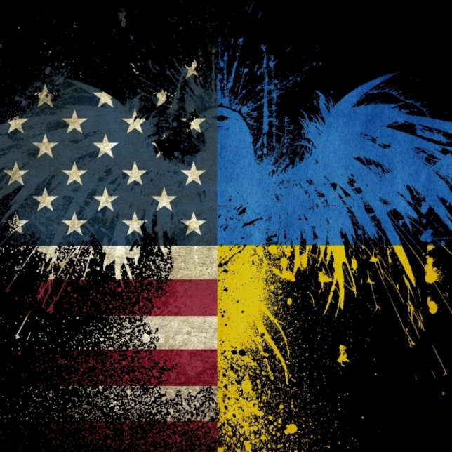 American Ukrainian Eagle Flags Pillow (Creator Uploaded)