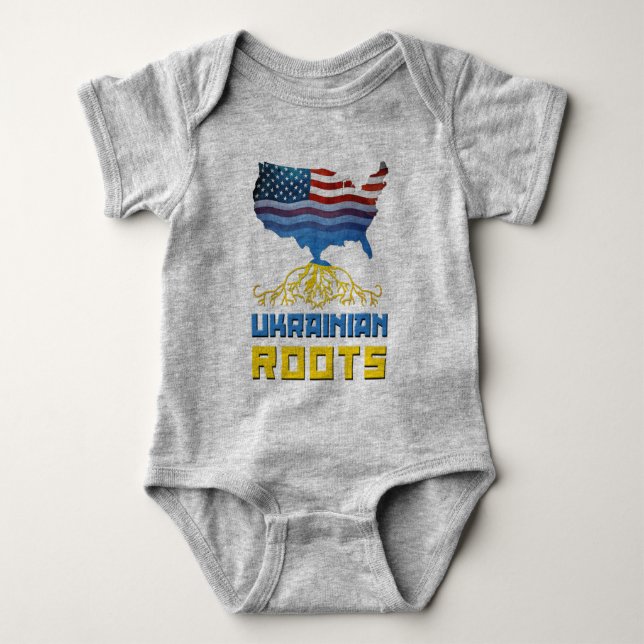 American Ukrainian Roots Baby Bodysuit (Front)