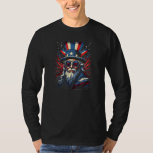 American Uncle Sam Retro July 4th Independence Day T-Shirt