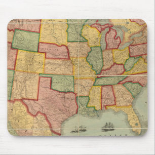American Union Railroad Map of The United States Mouse Pad
