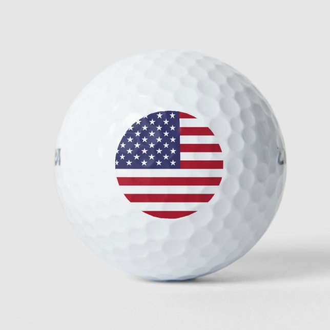American United States USA Flag Golf Balls (Front)