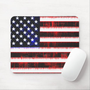 American United States - USA flag, notched drizzle Mouse Pad