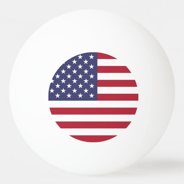 American United States USA Flag Ping Pong Ball (Front)