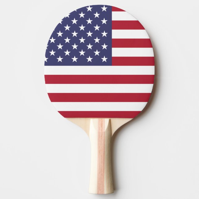 American United States USA Flag Ping Pong Paddle (Front)