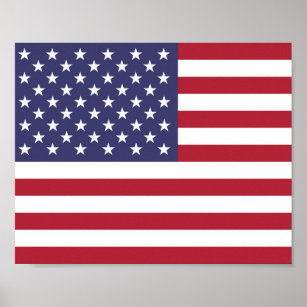 American United States USA Flag Poster