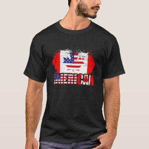 American Us Eh American Flag Canadian Flag Canada T-Shirt