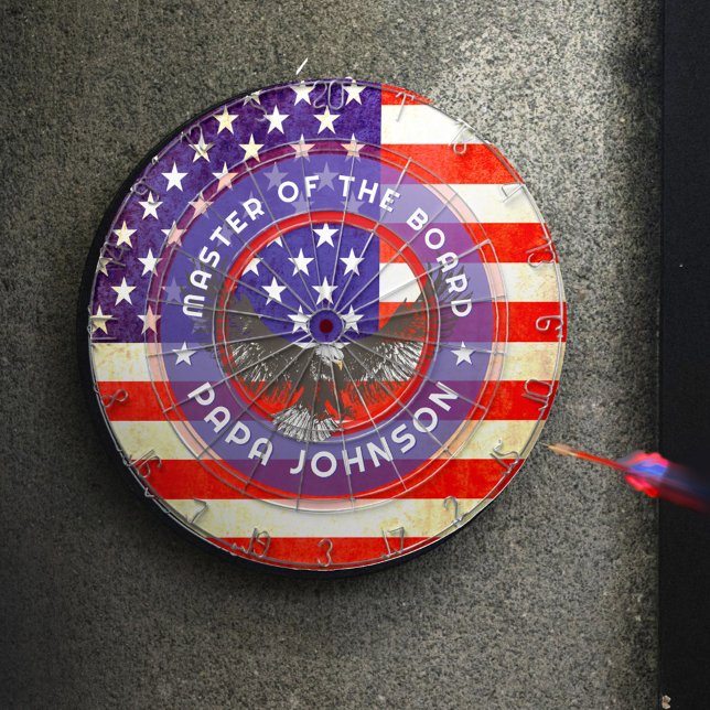 American US flag antiqued style cuustom dart board (Creator Uploaded)