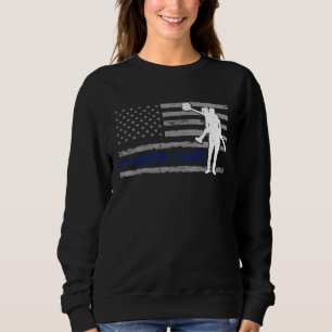 American US Flag Cheer Dad 4th of July Father's Da Sweatshirt