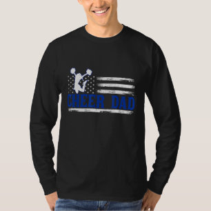 American US Flag Cheer Dad For Men Funny Father's T-Shirt