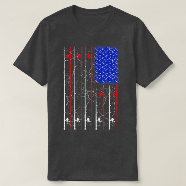 American US Flag Fishing Rod Fisherman Top For Him (Design Front)