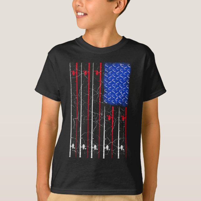 American Us Flag Fishing Rod Top  (Front)